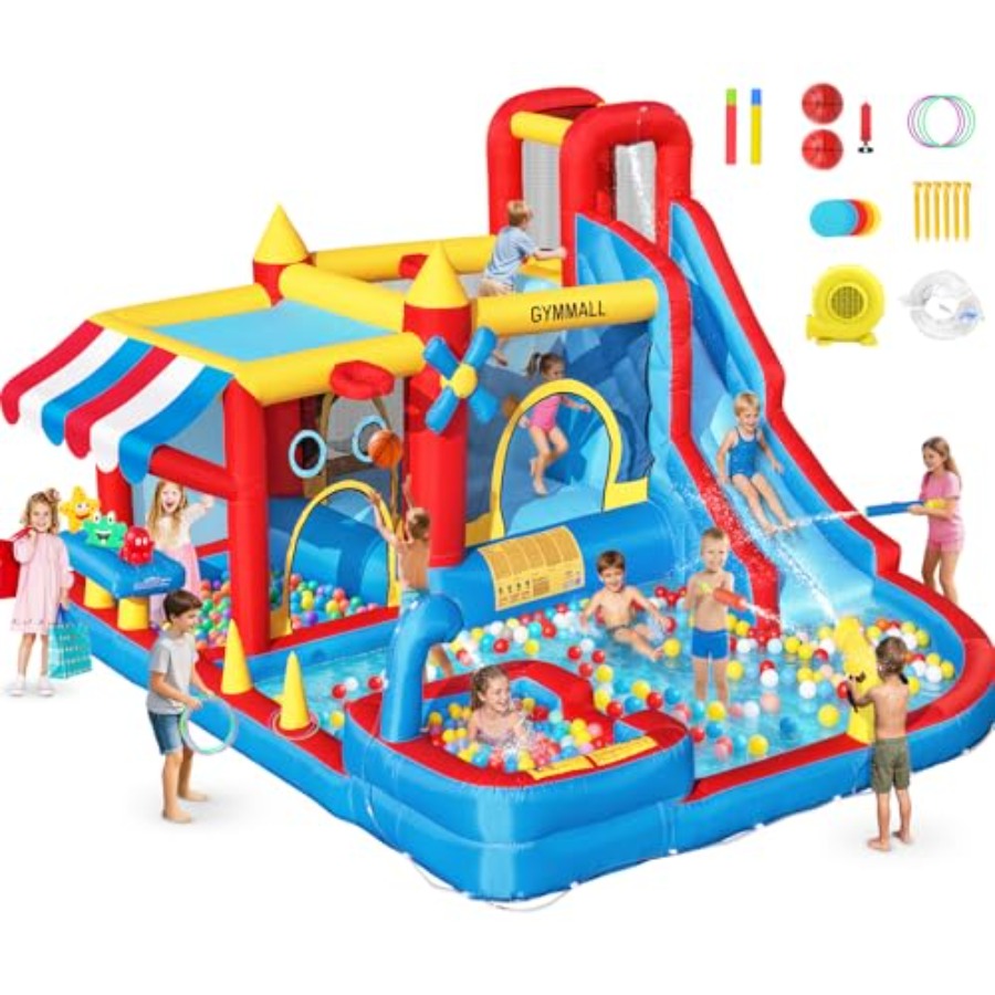 Water Slide Inflatable - Outdoor/indoor 10-in-1 water slide park with