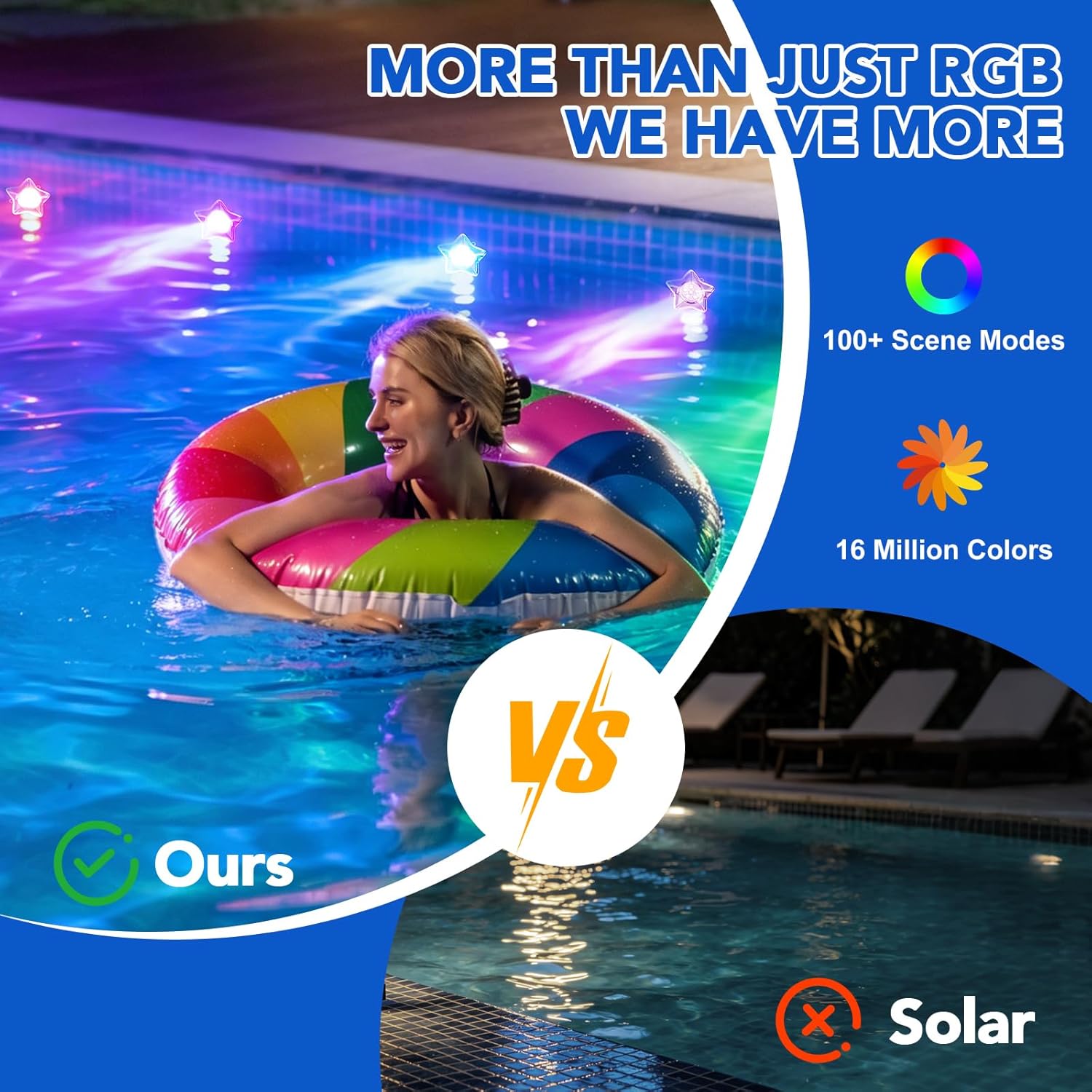 Solar Pool Lights All Season M - đánh giá và giá Pool Light Solar Rechargeable
