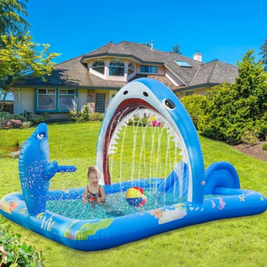 Backyard inflatable kiddie poo - đánh giá và giá Water Slide Inflatable