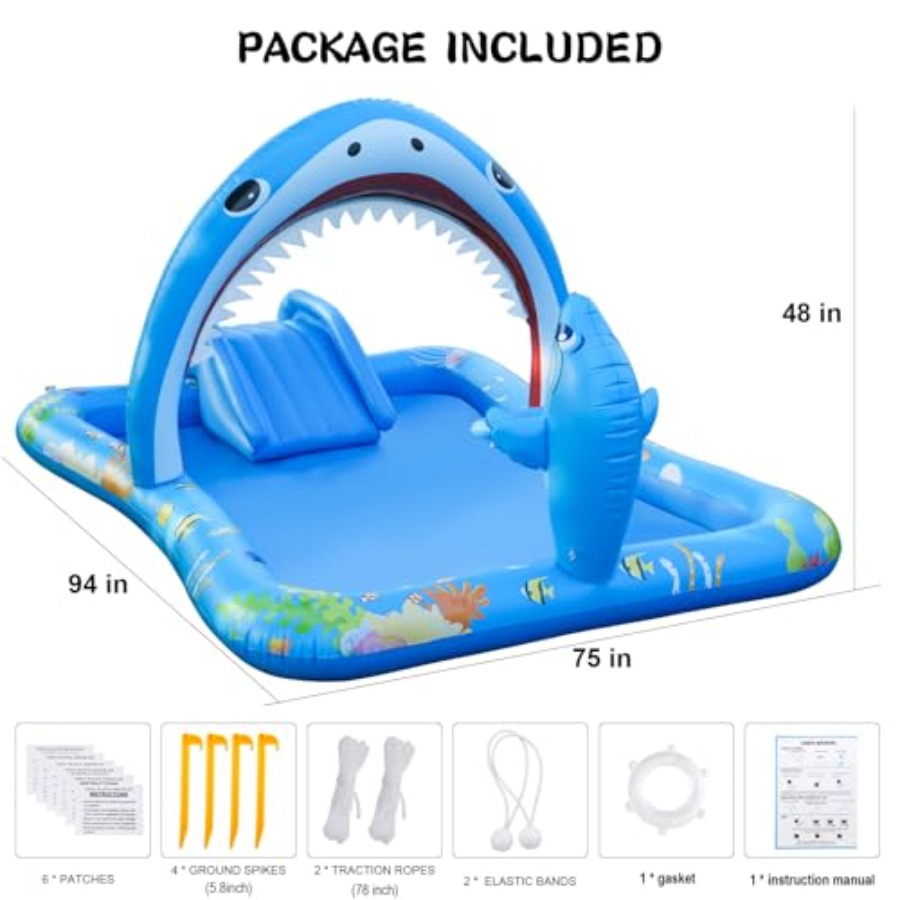 Backyard inflatable kiddie poo - đánh giá và giá Water Slide Inflatable