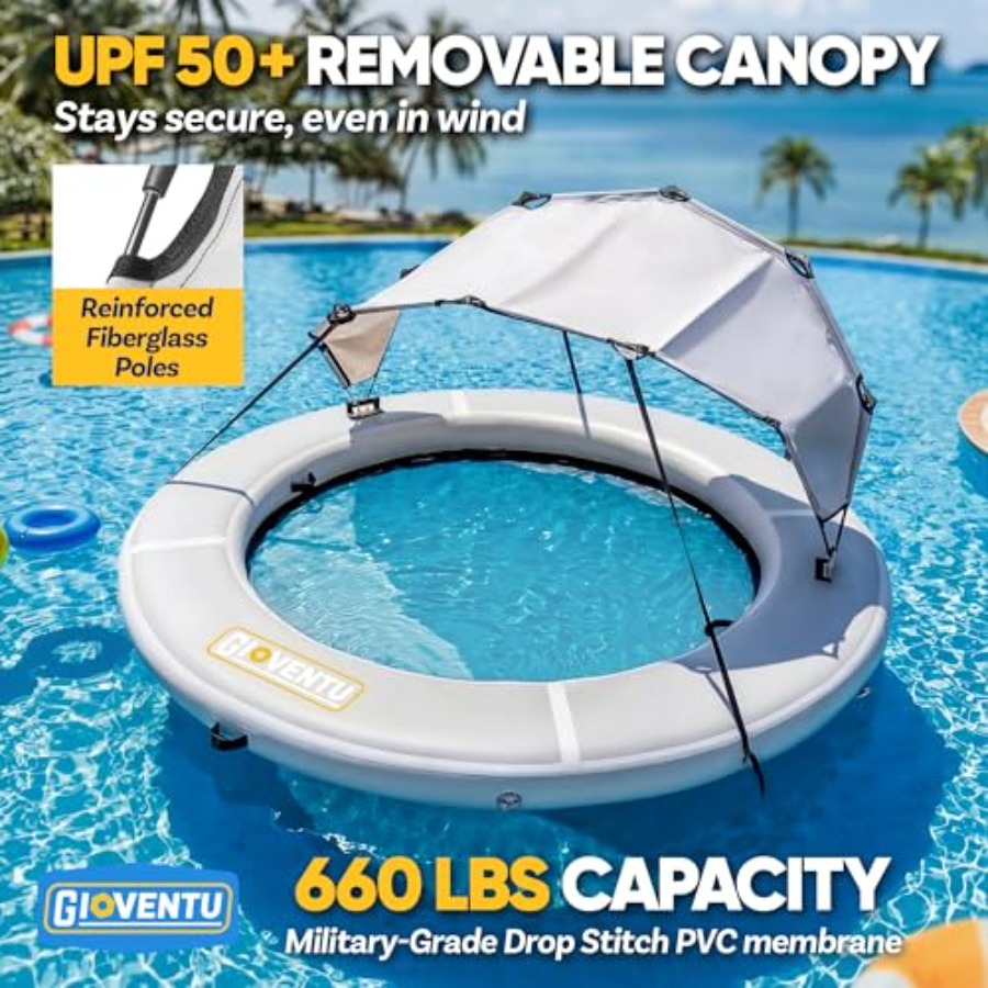 8FT inflatable water hammock f - đánh giá và giá Pool Float Ring Inflatable