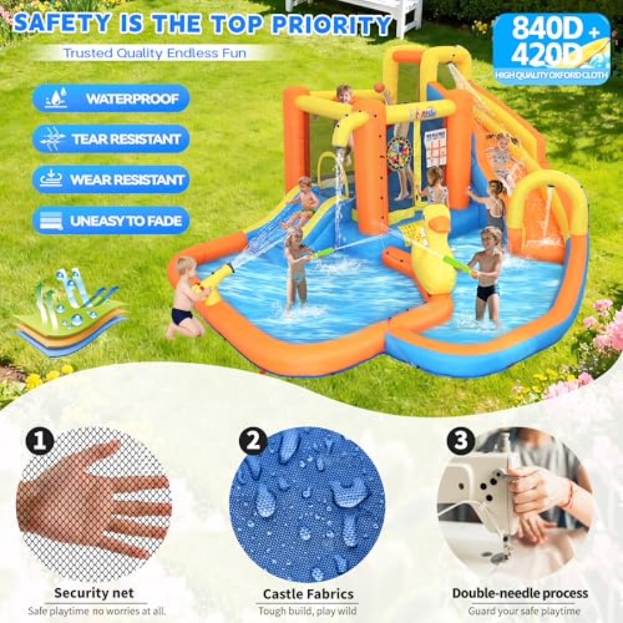 Backyard inflatable water park - đánh giá và giá Water Slide Inflatable