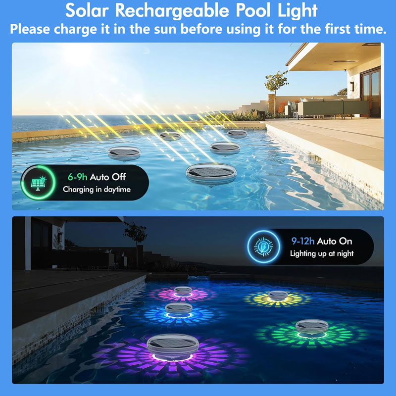 Pool Lights,Solar Rechargeable - đánh giá và giá Pool Light Solar Rechargeable
