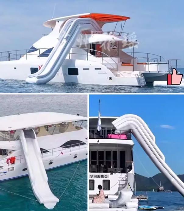 Inflatable water yacht slide b - đánh giá và giá Water Slide Inflatable