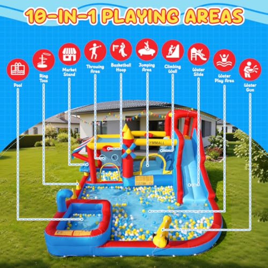 Outdoor/indoor 10-in-1 water s - đánh giá và giá Water Slide Inflatable